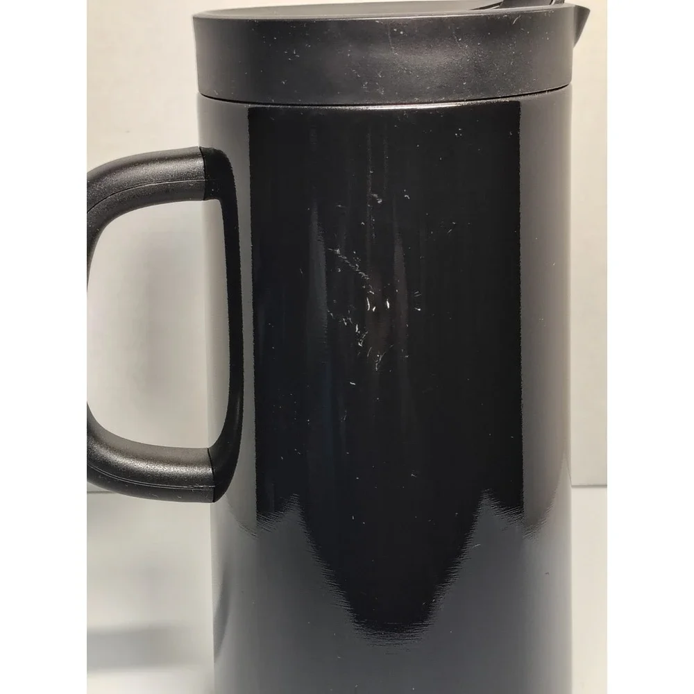 64oz Double Wall Stainless Steel Pitcher with Splash Proof Lid & Non-Slip Base